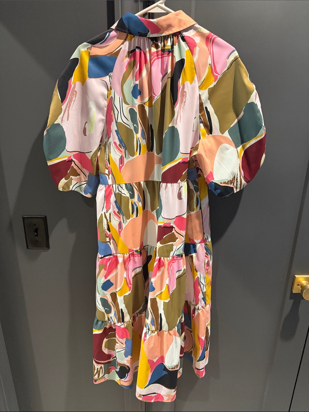 CROSBY by Mollie Burch Multicolor Abstract Print Midi Dress - Picture 3 of 3